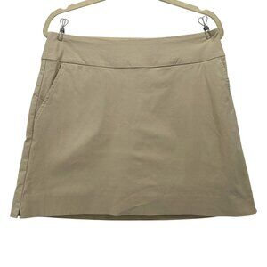 Swing Control Womens 10 Skort Golf Khaki Pull On Pockets Lined Stretch Skirt